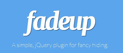 jQuery fadeup